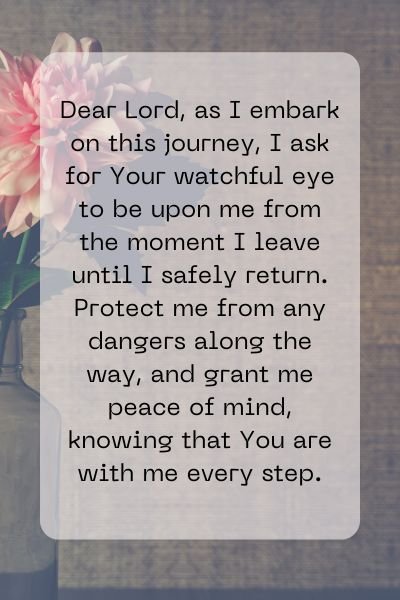 A Prayer for Safe Departure
