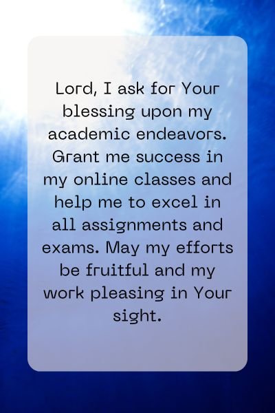 A Prayer for Academic Success
