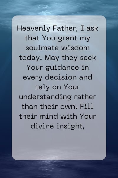 A Prayer for My Soulmate’s Wisdom