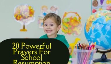 Prayers For School Resumption