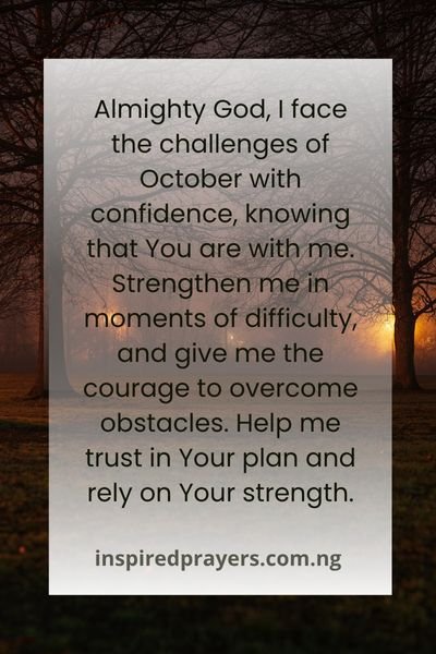 New Month Prayer For October